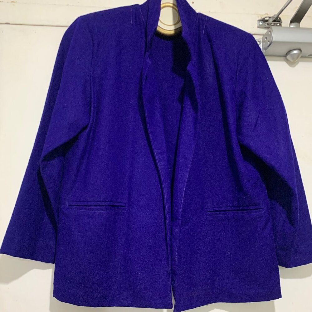 VINTAGE OPEN FRONT WOOL JACKETS SIZE S